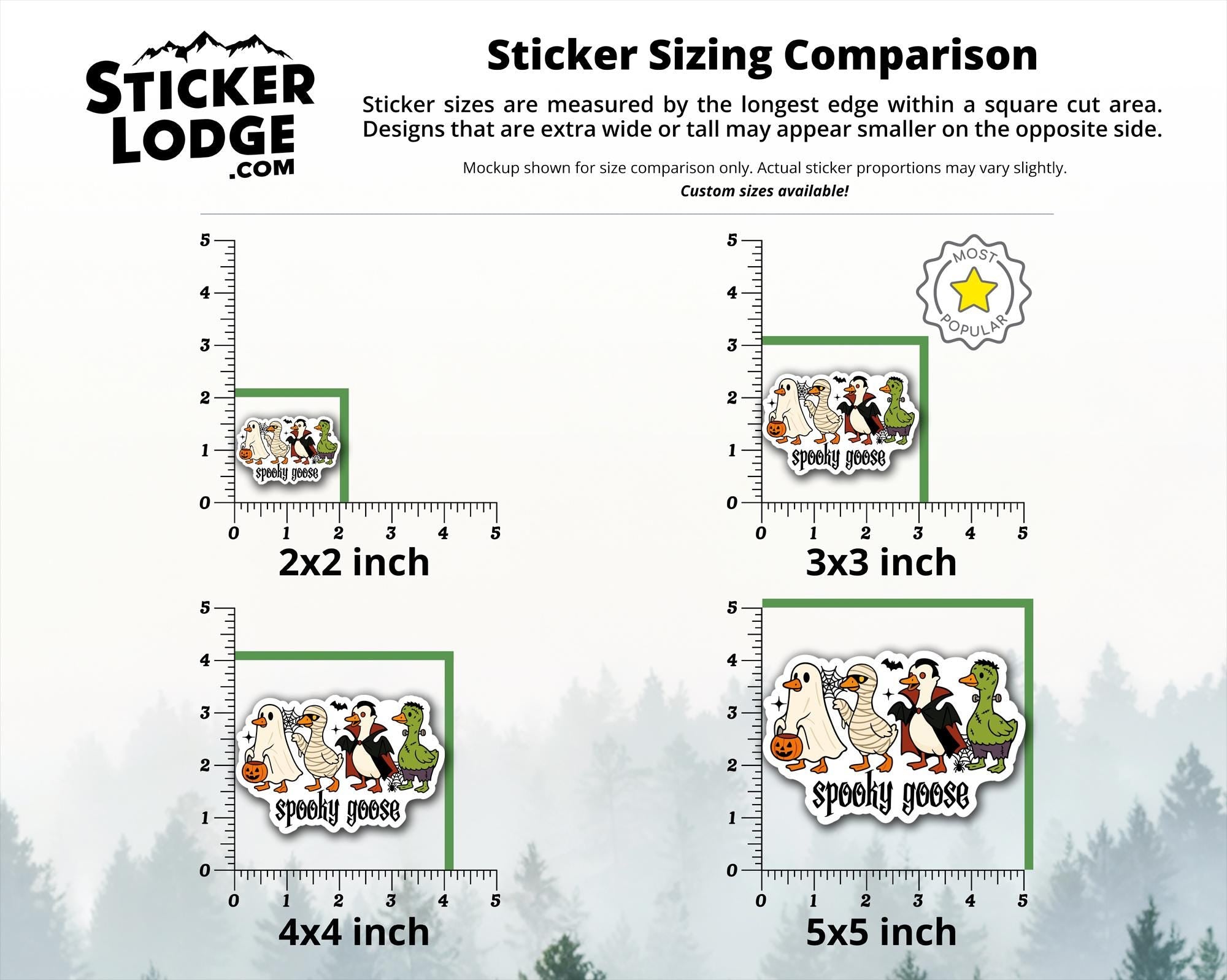 Spooky Goose Halloween Vinyl Sticker