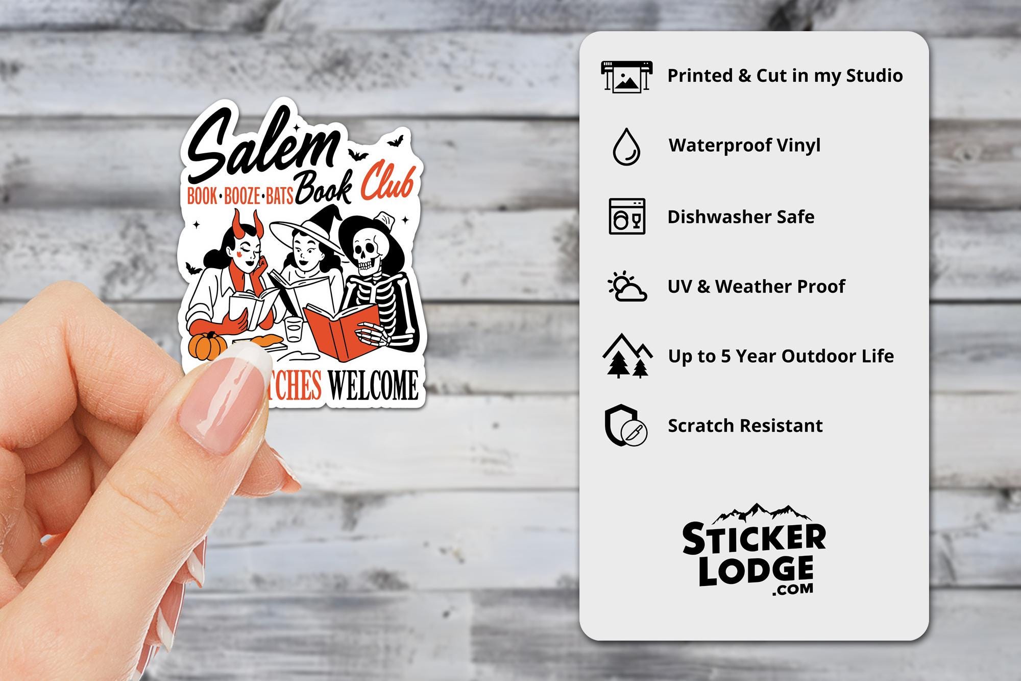Salem Book Club Vinyl Sticker