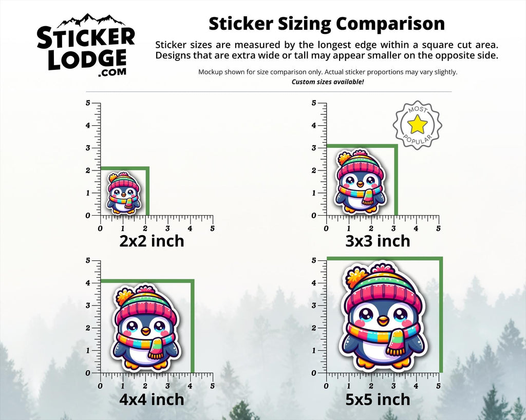 Kawaii Penguin Vinyl Sticker