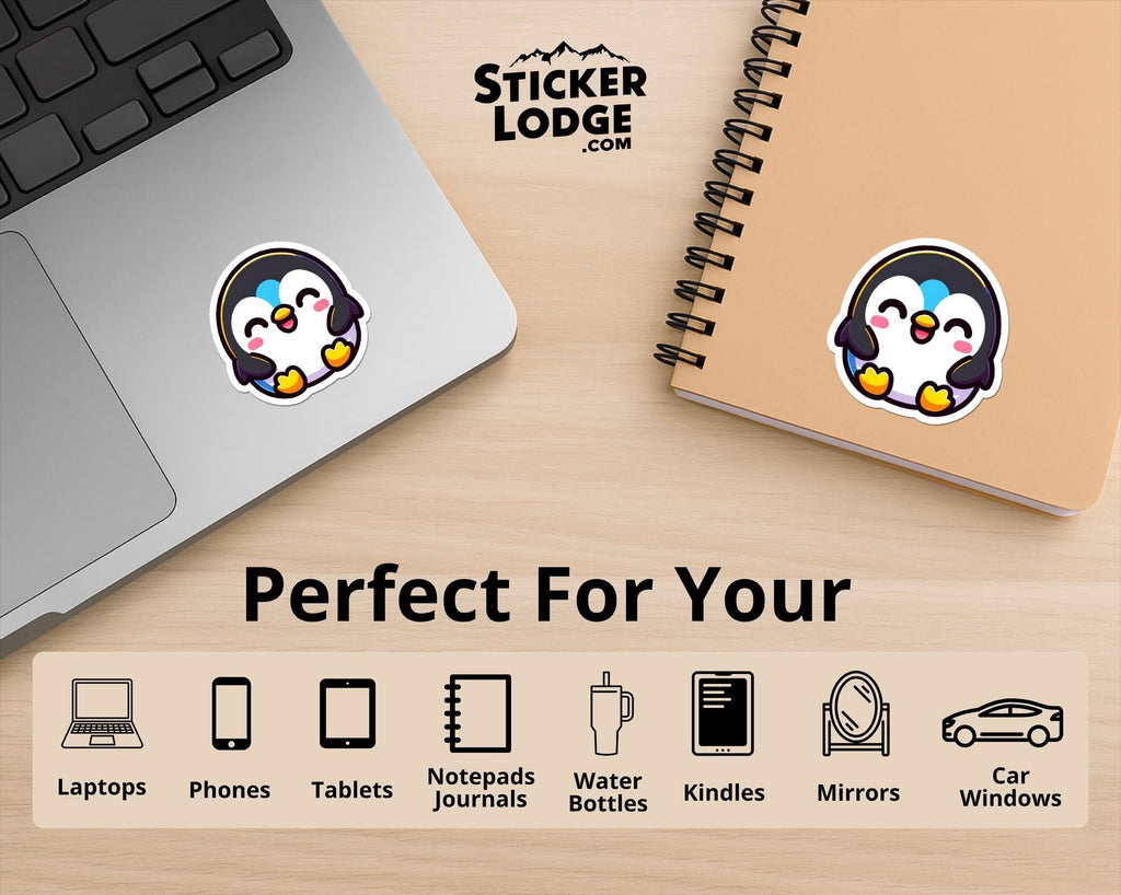 Kawaii Penguin Vinyl Sticker