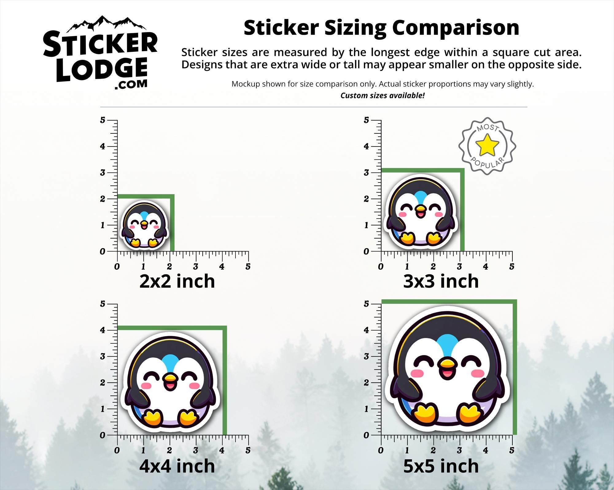 Kawaii Penguin Vinyl Sticker
