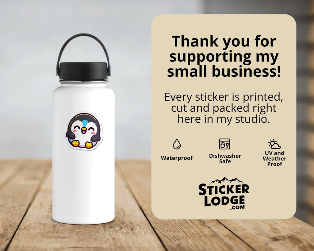Kawaii Penguin Vinyl Sticker