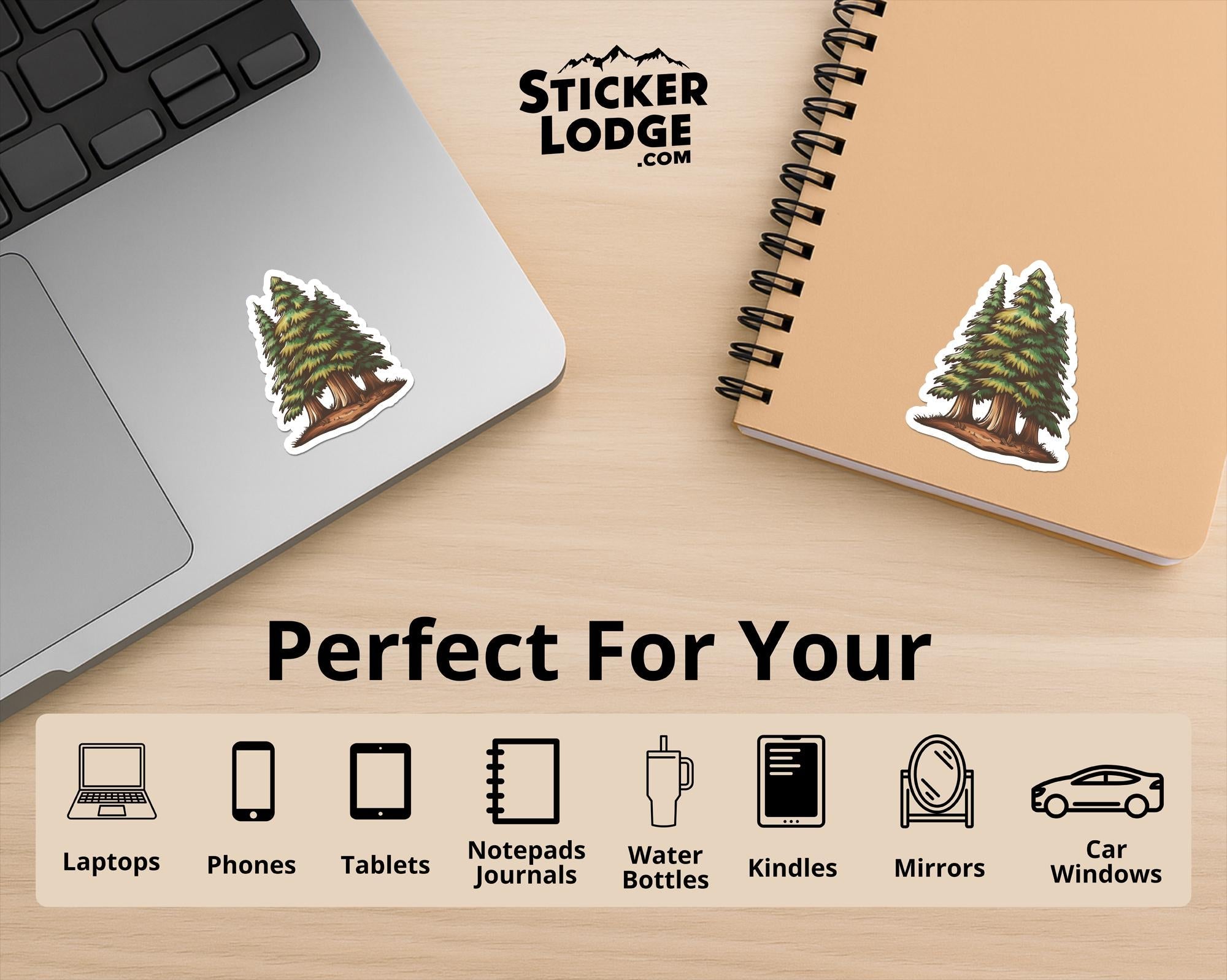 Redwood Evergreen Forest Vinyl Sticker