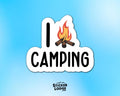 I Love Camping Vinyl Sticker