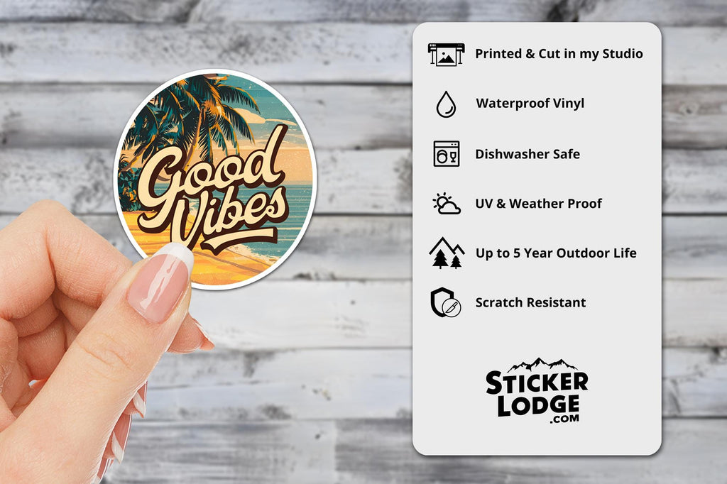 Good Vibes Vinyl Sticker
