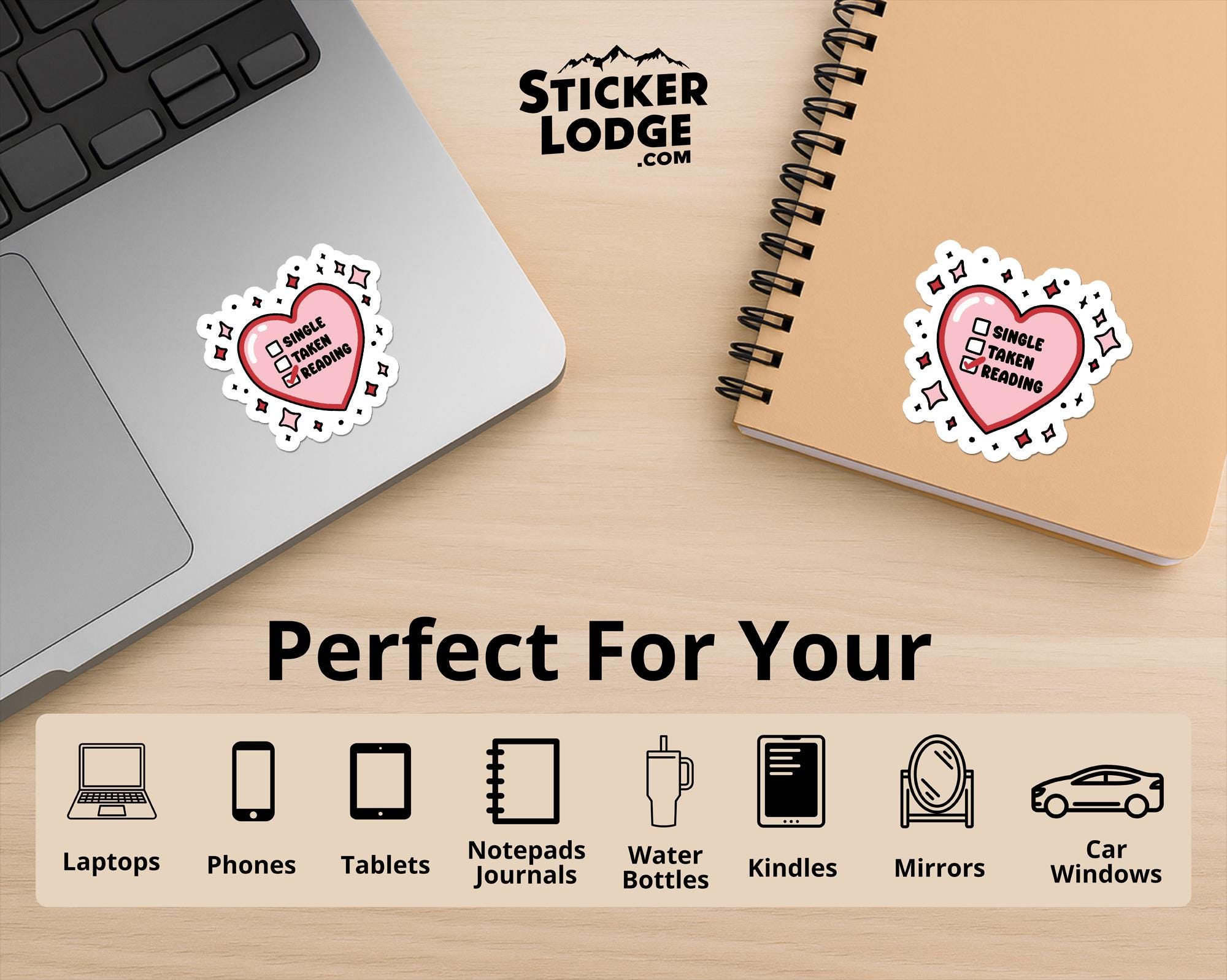 Single Taken Reading Vinyl Sticker