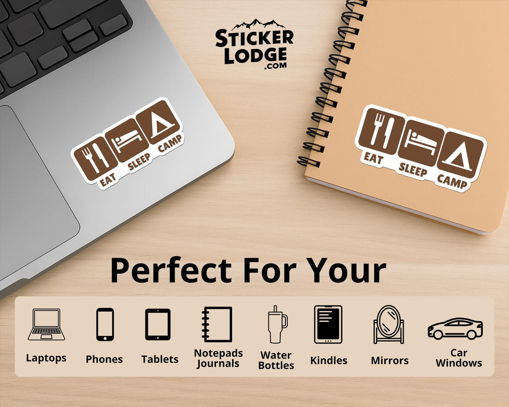 Eat Sleep Camp National Parks Vinyl Sticker