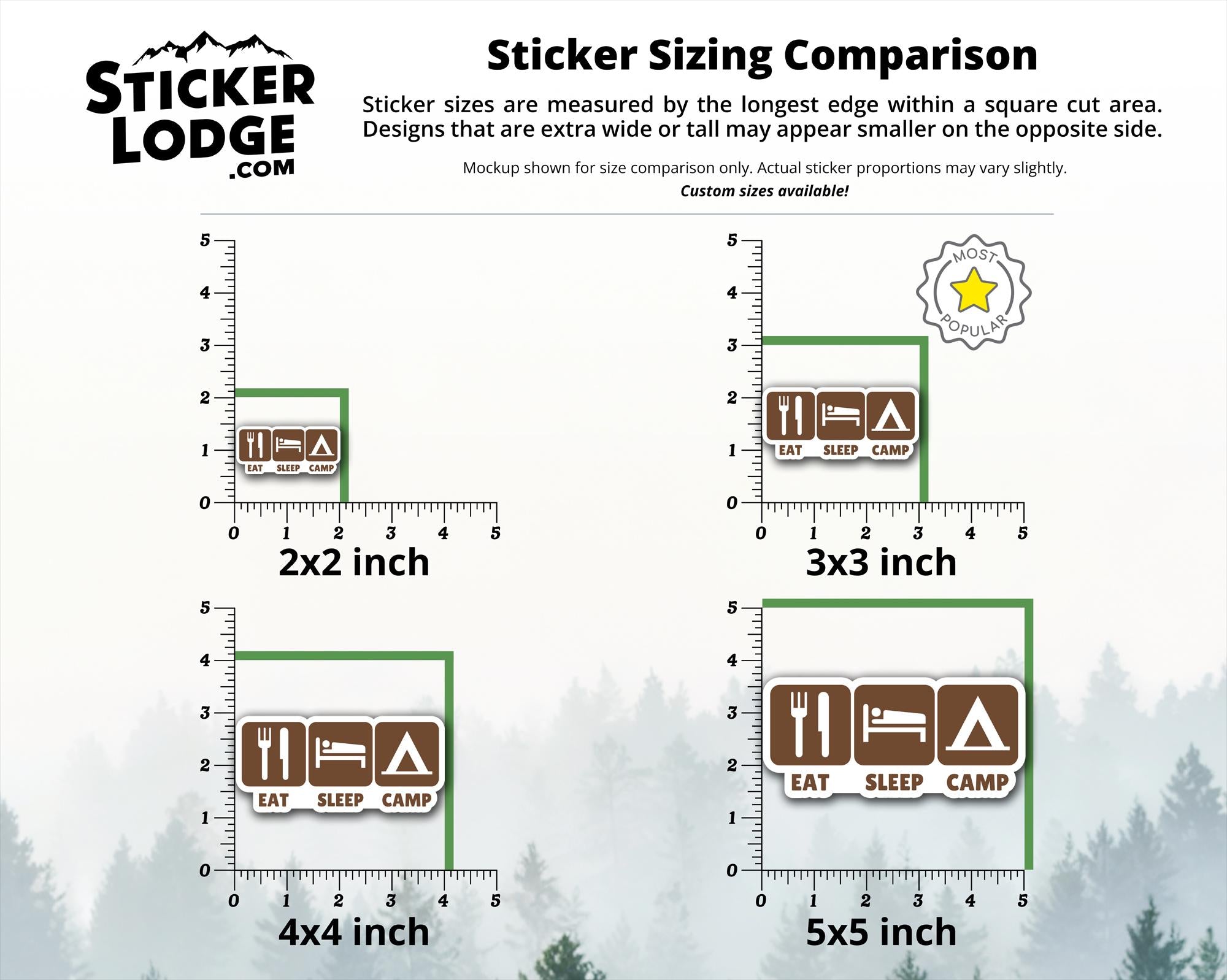 Eat Sleep Camp National Parks Vinyl Sticker