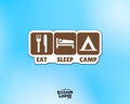 Eat Sleep Camp National Parks Vinyl Sticker