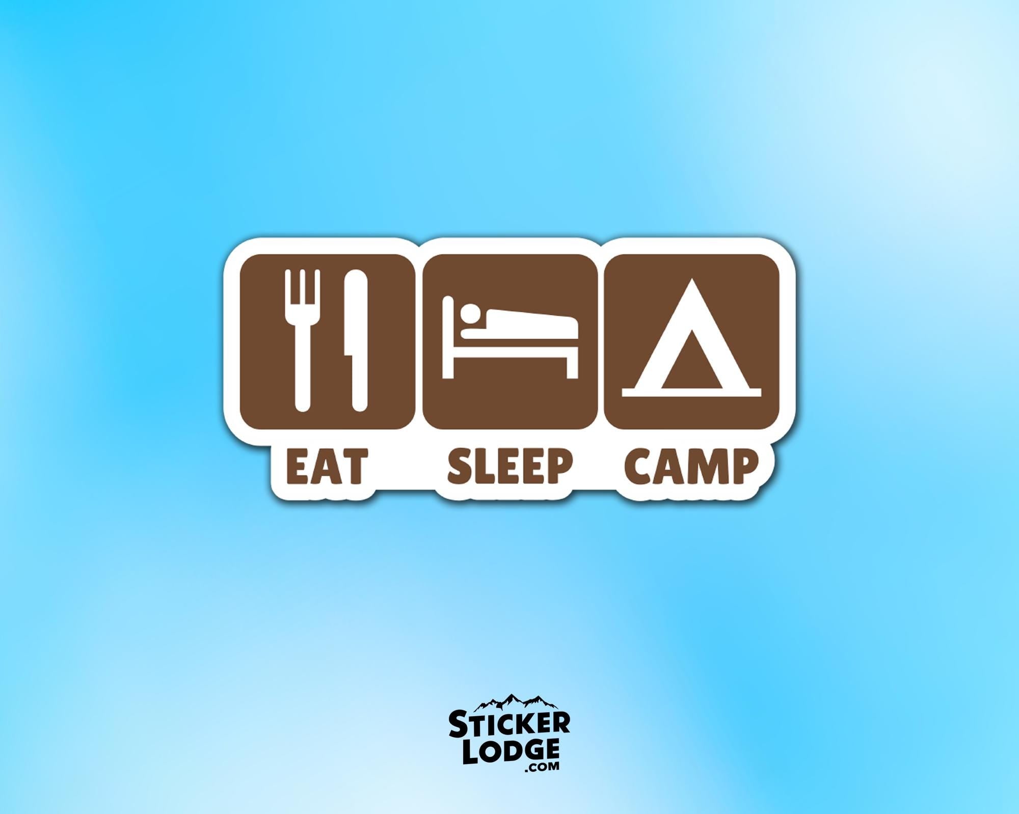 Eat Sleep Camp National Parks Vinyl Sticker