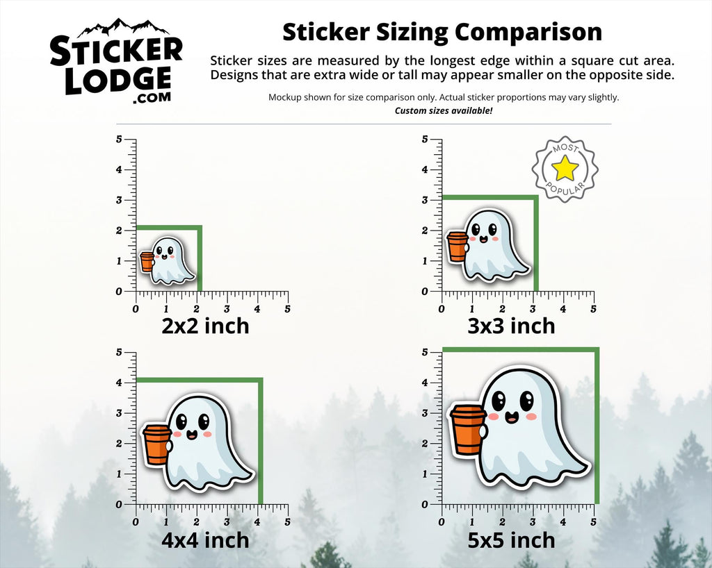 Ghost Pumpkin Spice Latte Vinyl Sticker