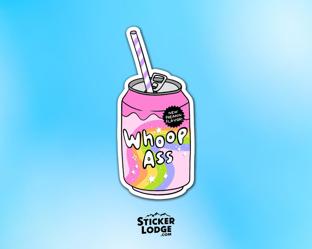 Open a Can of Whoop Ass Vinyl Sticker