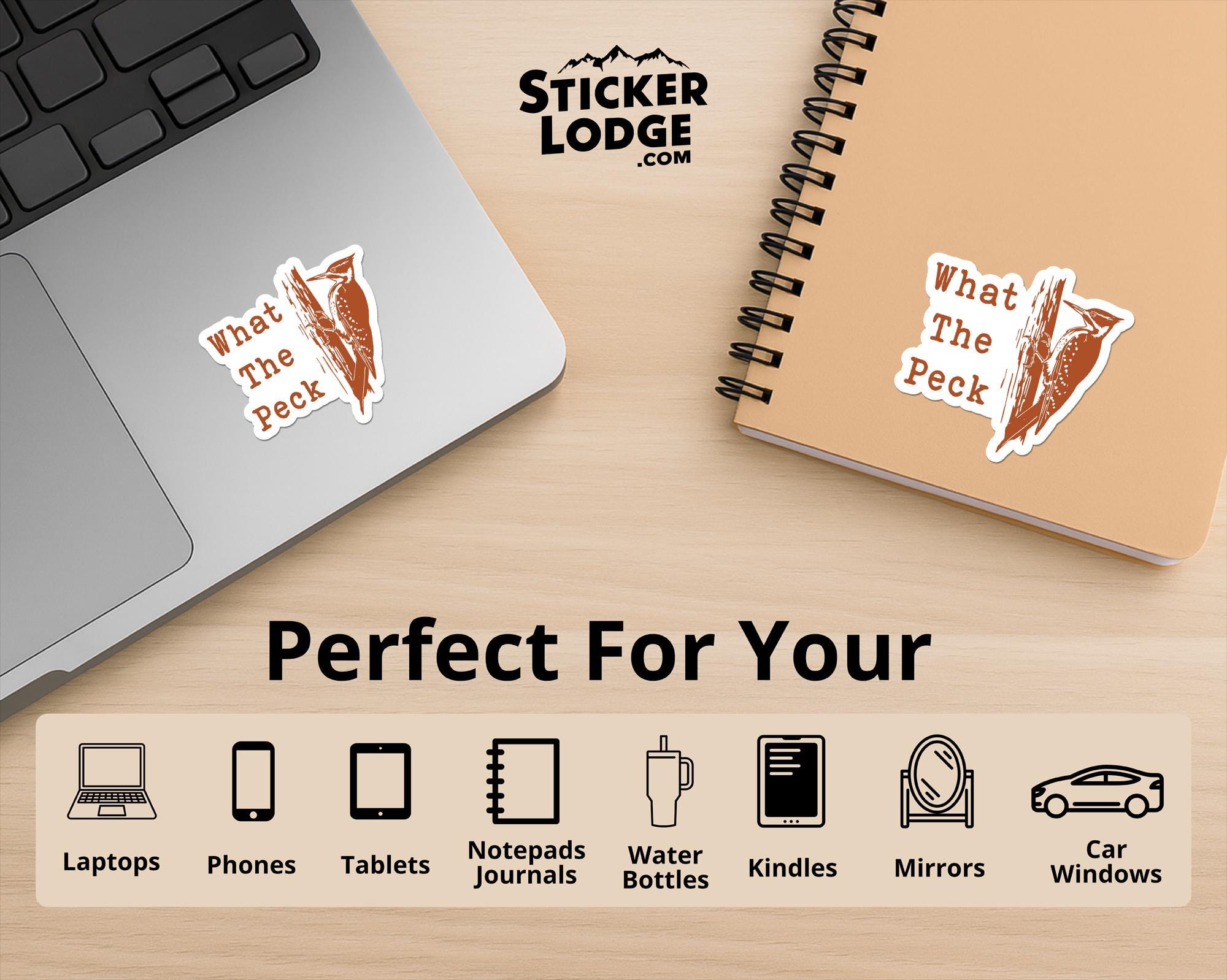 What The Peck Woodpecker Vinyl Sticker