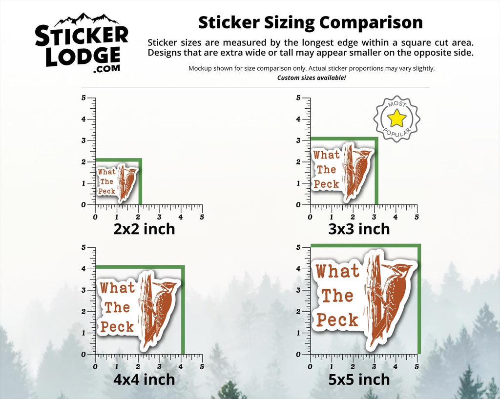 What The Peck Woodpecker Vinyl Sticker