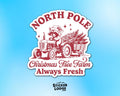 North Pole Christmas Tree Farm Raccoon Vinyl Sticker