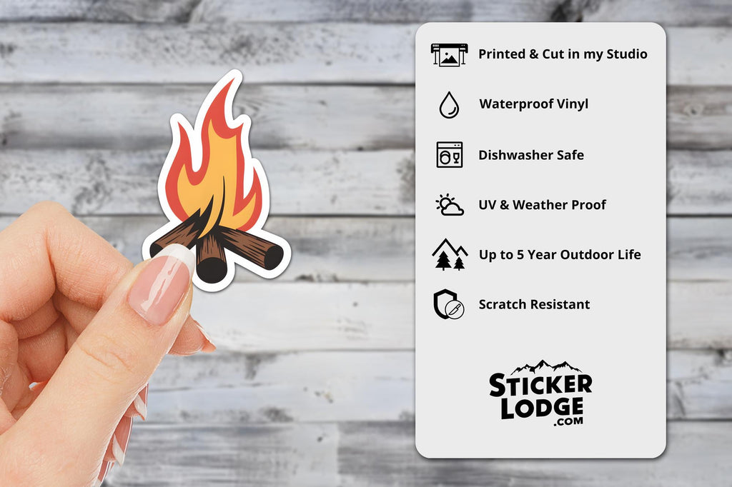 Cozy Campfire Vinyl Sticker