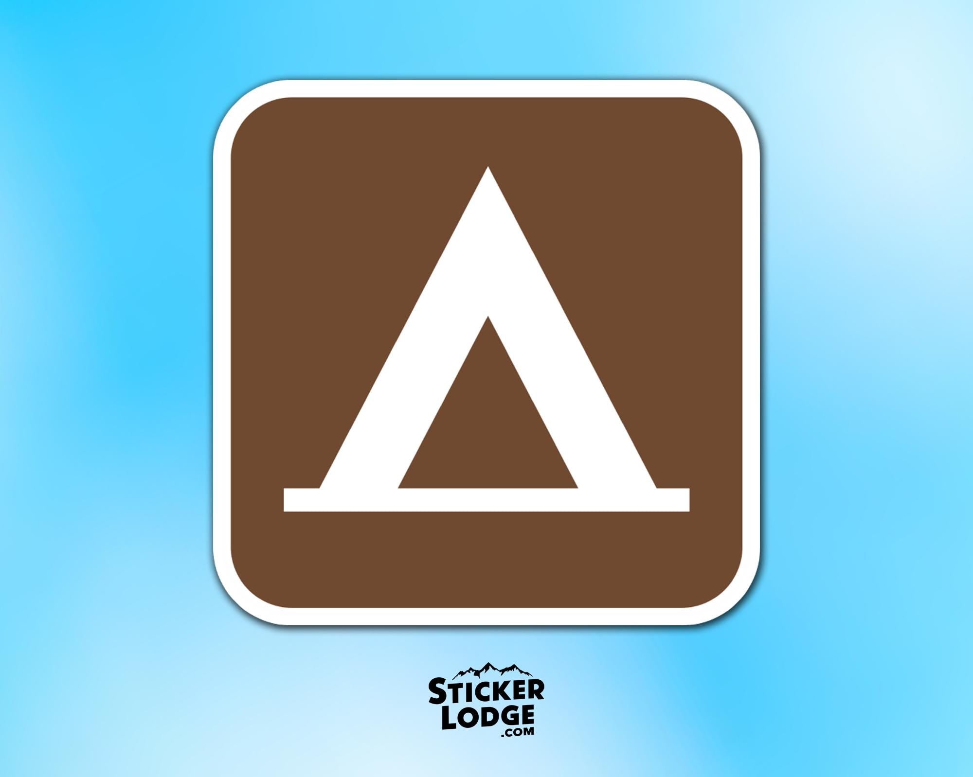 Camping National Park Symbol Vinyl Sticker