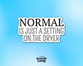 Normal Is Just a Setting on the Dryer Vinyl Sticker