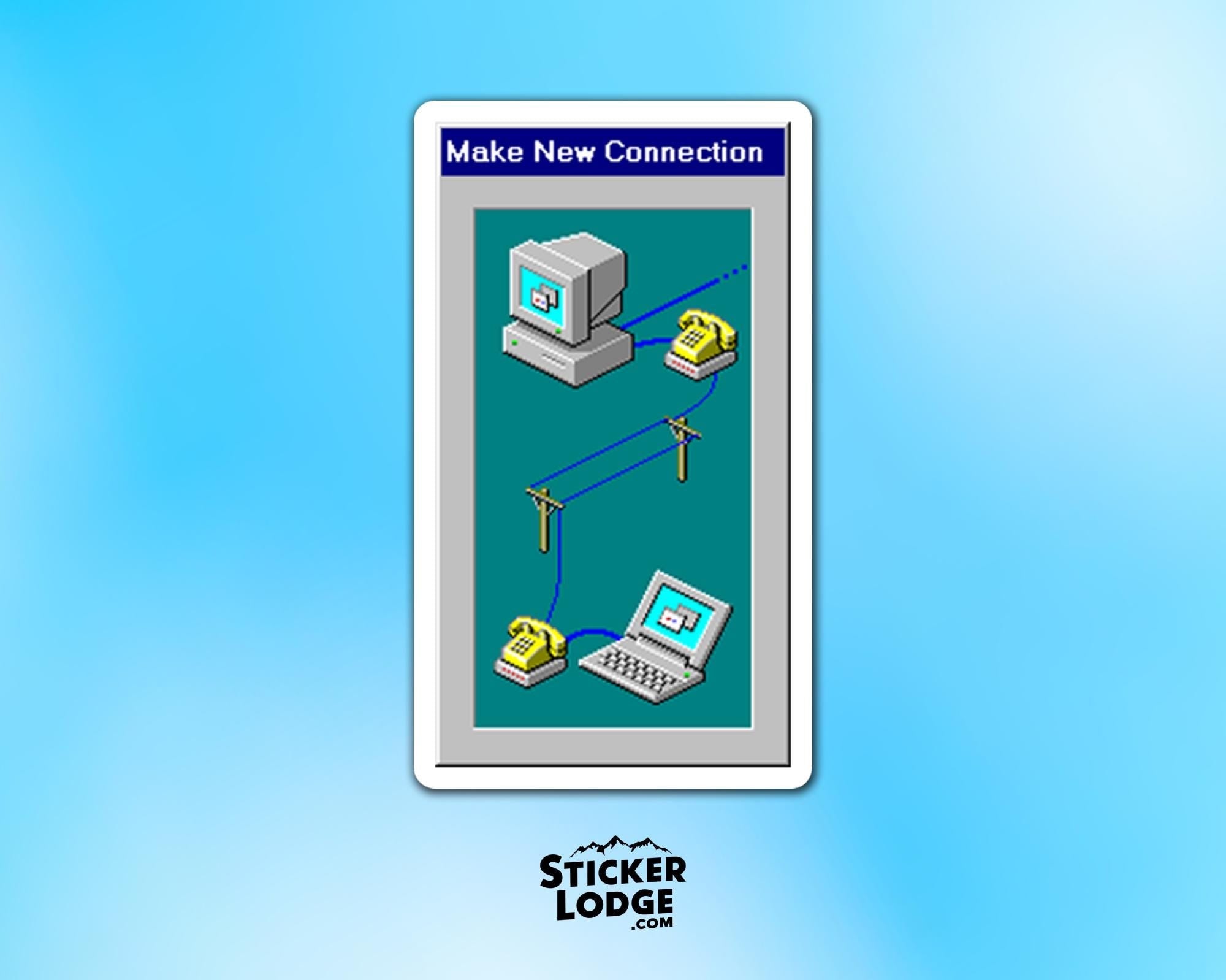 Nostalgic Windows 95 Dial Up Vinyl Sticker