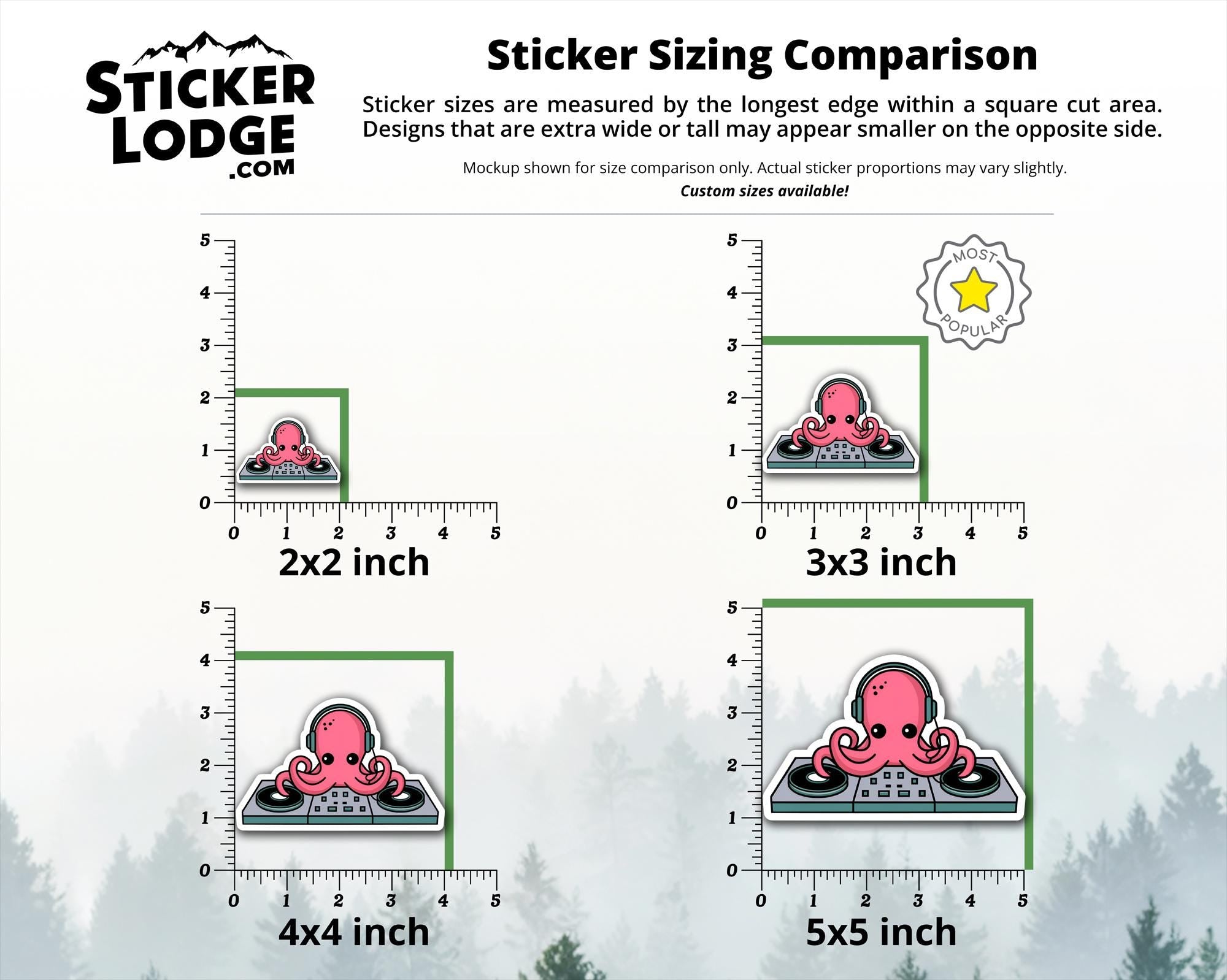 DJ Octopus Vinyl Sticker