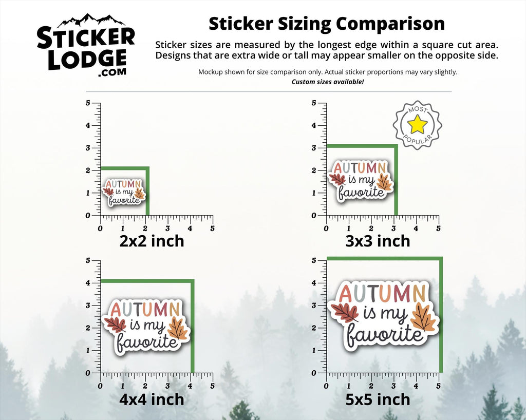 Autumn is my Favorite Vinyl Sticker: Waterproof Fall Decal
