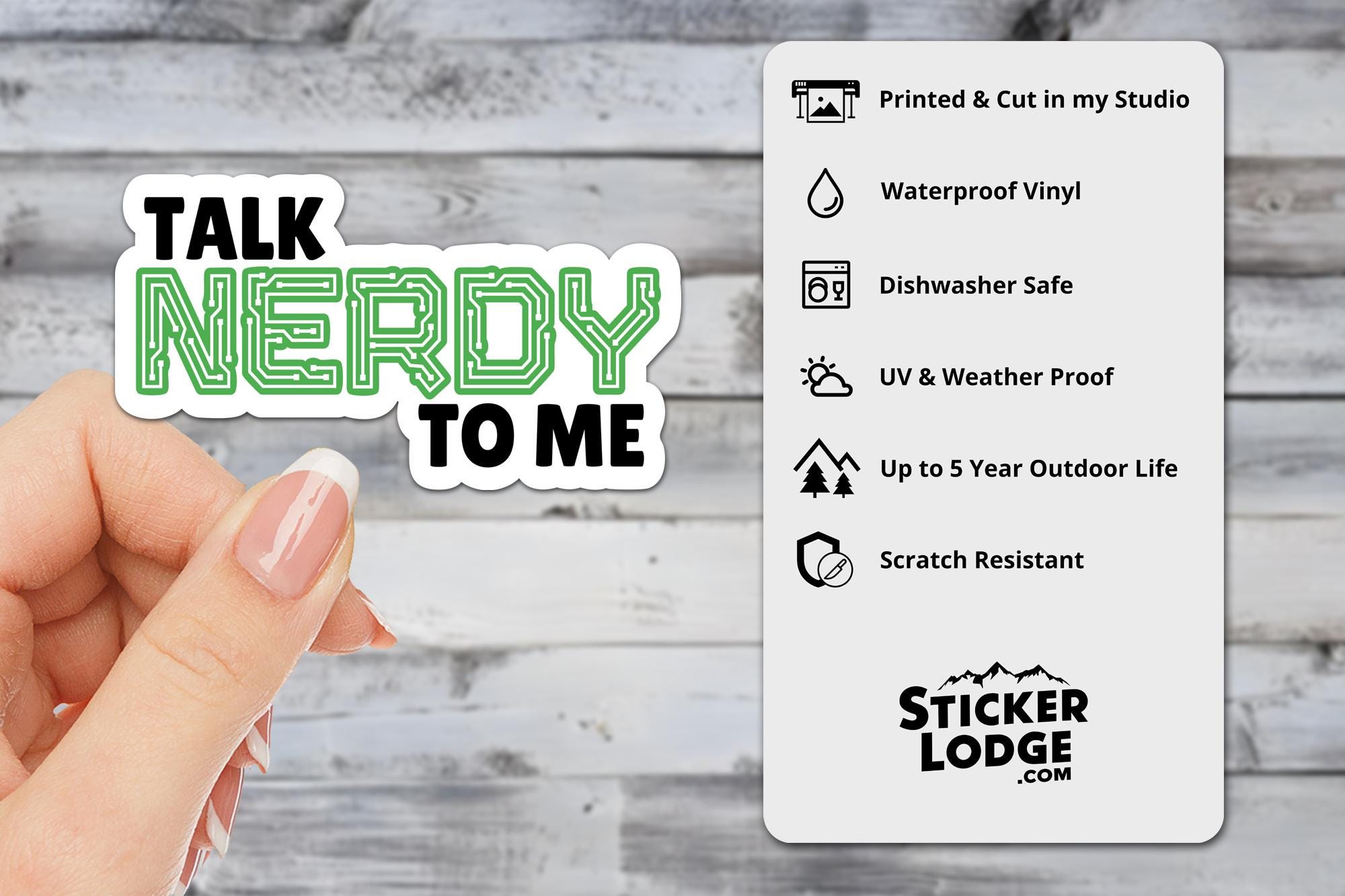 Talk Nerdy to Me Vinyl Sticker