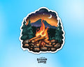 Campfire Under the Stars Vinyl Sticker