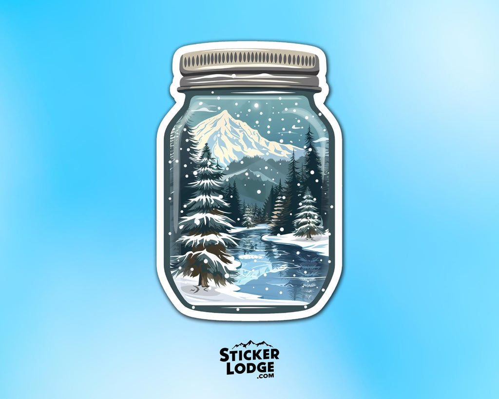 Winter Wonderland in a Jar Vinyl Sticker
