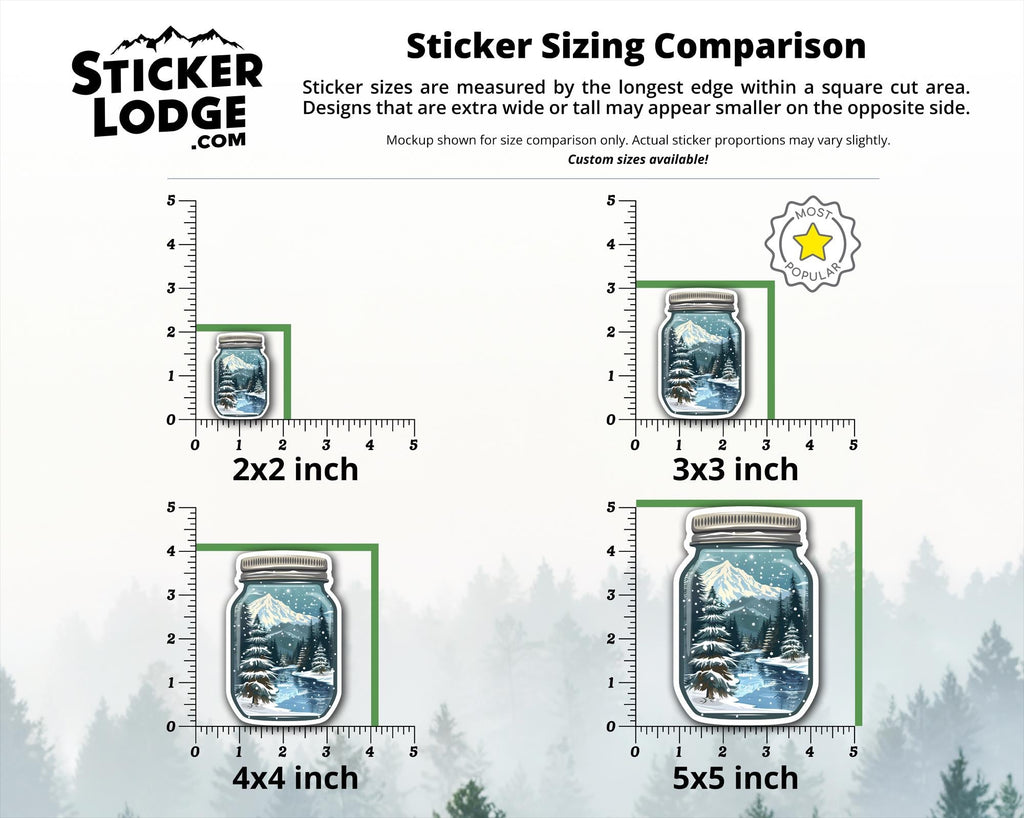 Winter Wonderland in a Jar Vinyl Sticker