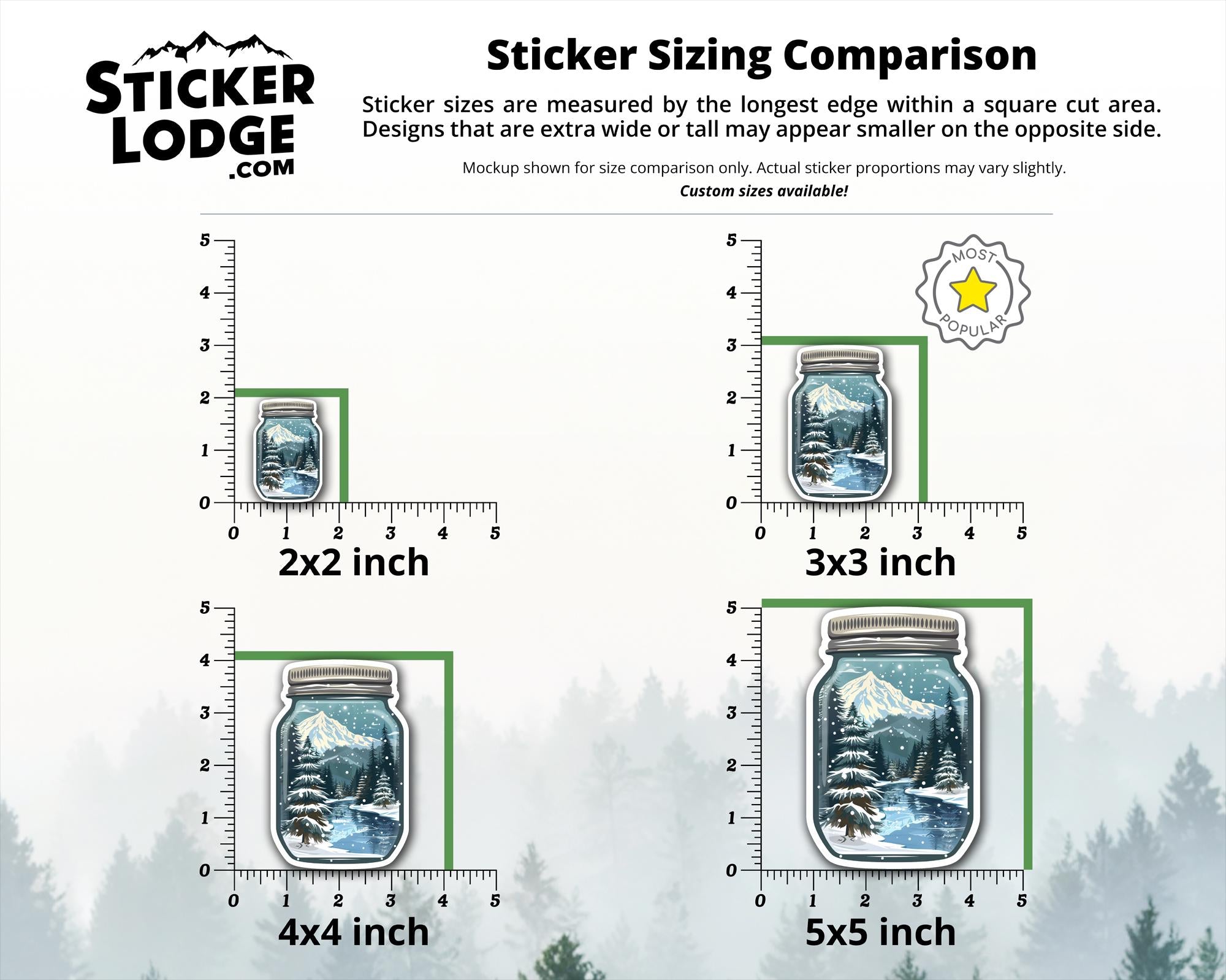 Winter Wonderland in a Jar Vinyl Sticker