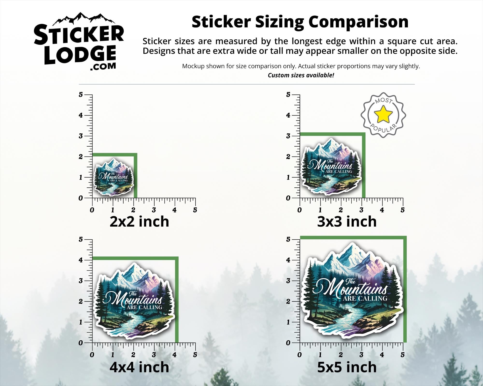 The Mountains are Calling Vinyl Sticker