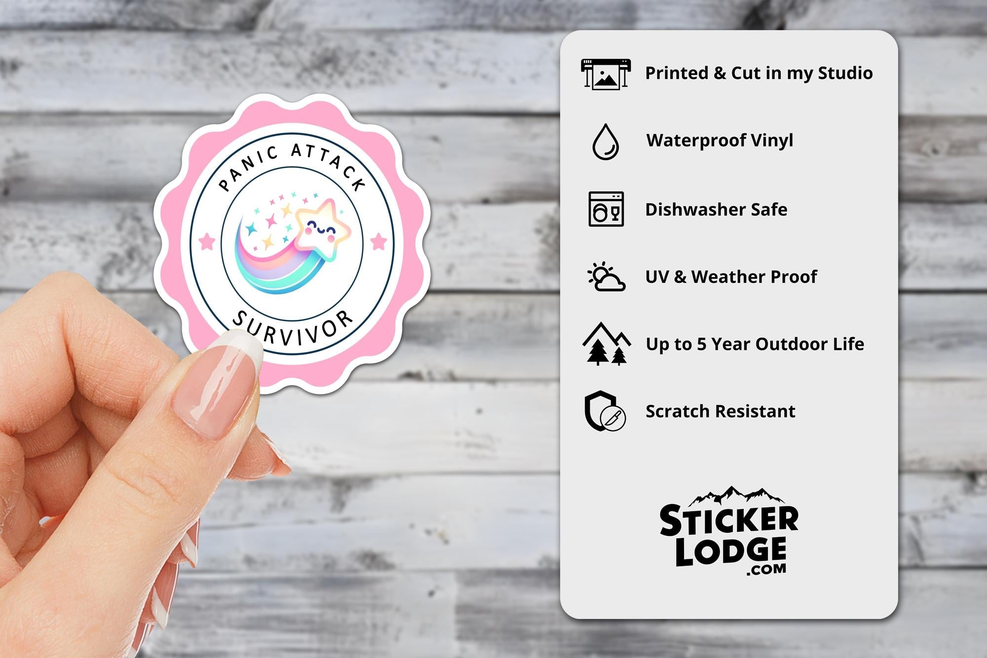 Panic Attack Survivor Vinyl Sticker