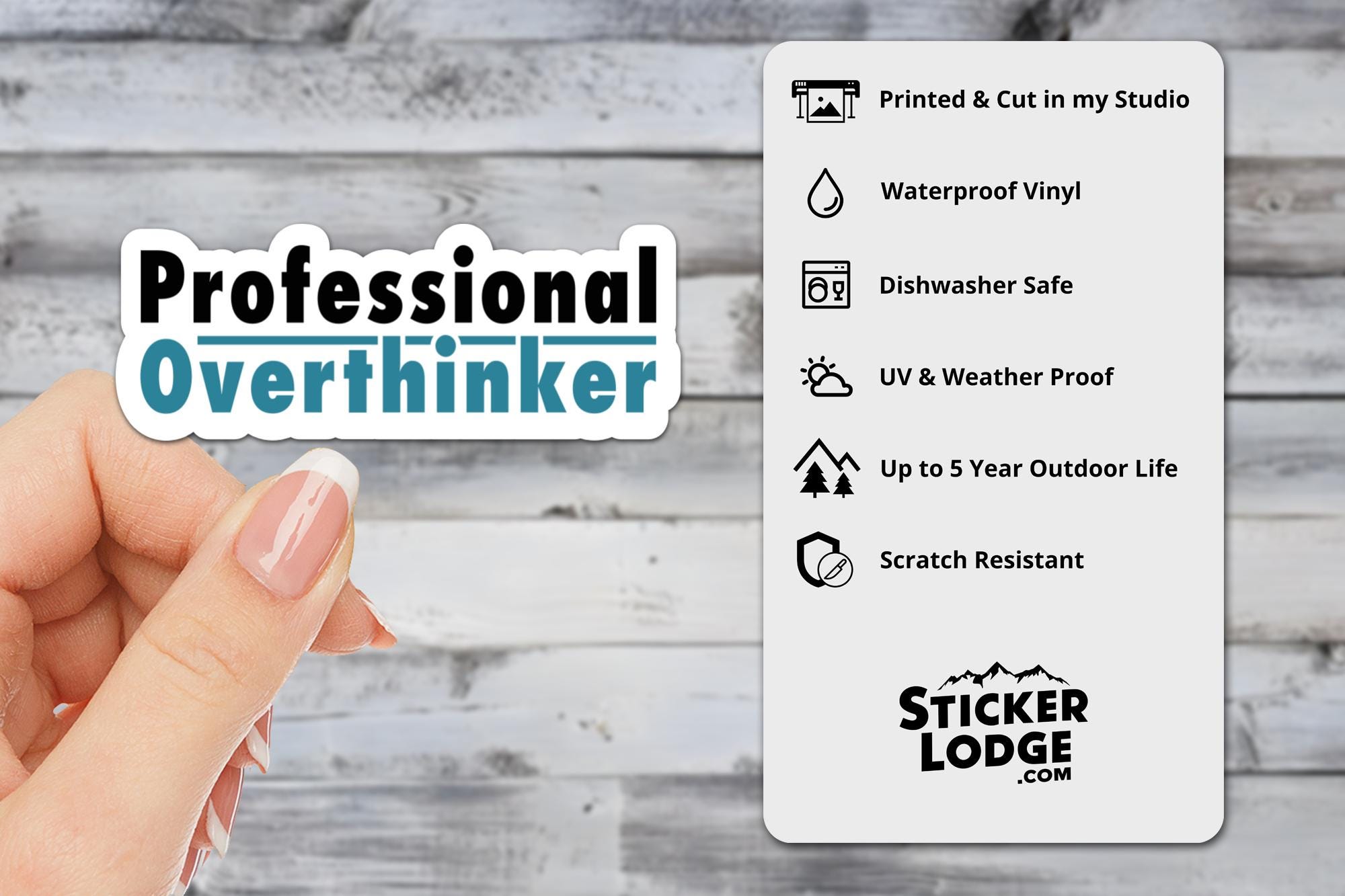 Professional Overthinker Vinyl Sticker