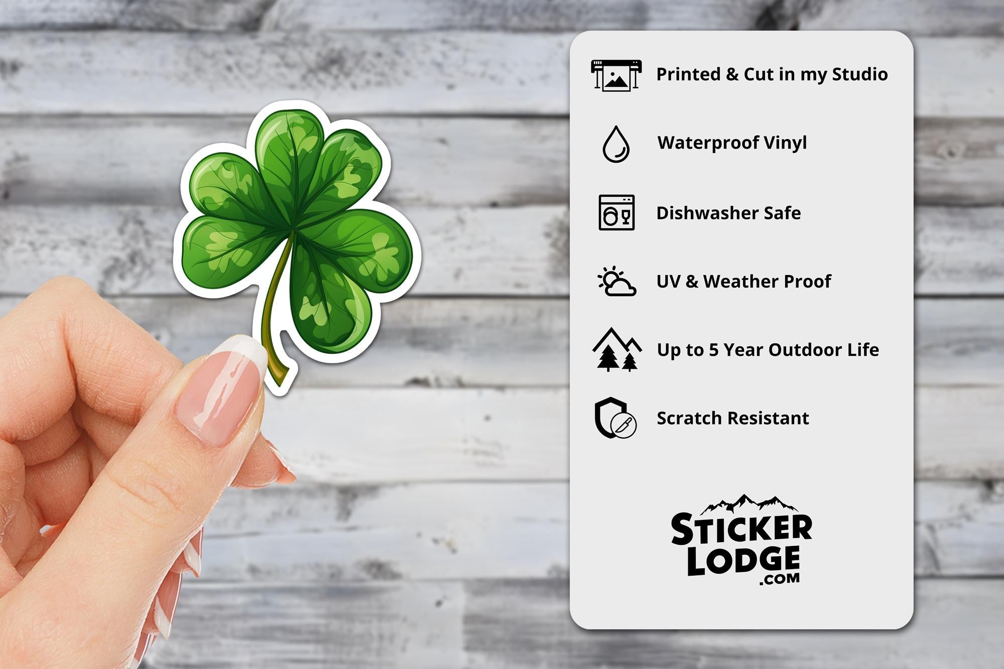 Lucky Shamrock Vinyl Sticker