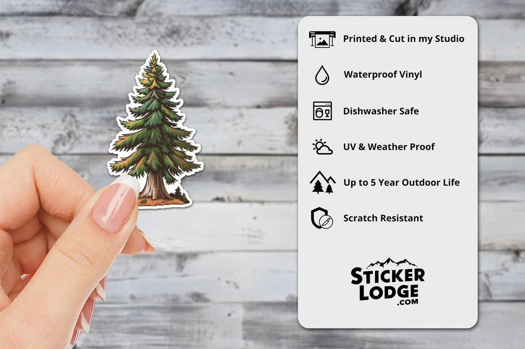 Majestic Redwood Tree Vinyl Sticker