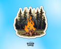 Forest Campfire Vinyl Sticker