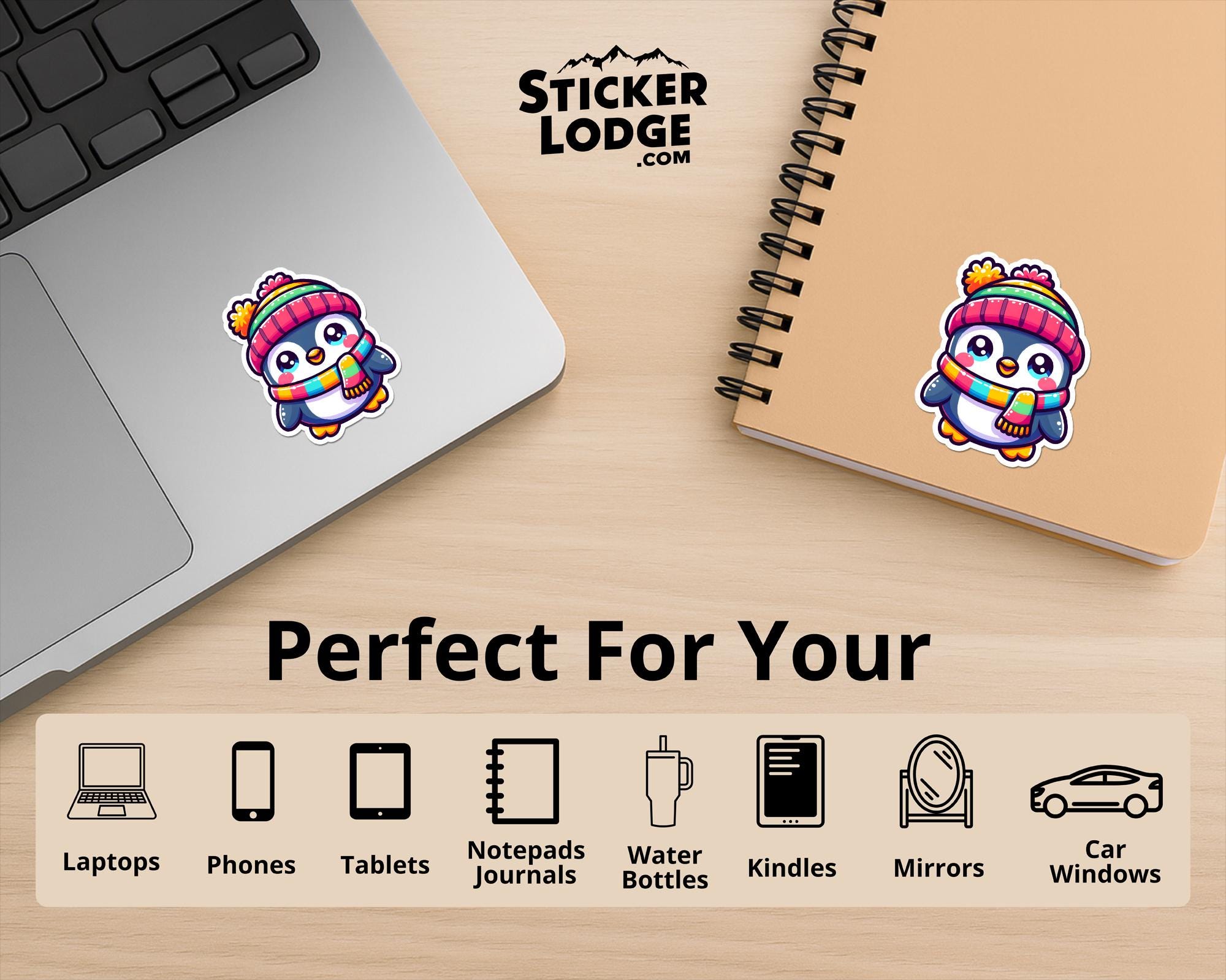 Kawaii Penguin Vinyl Sticker