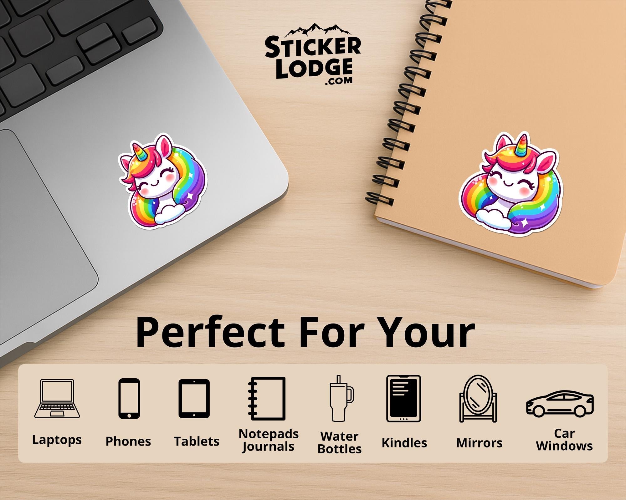 Rainbow Unicorn Vinyl Sticker