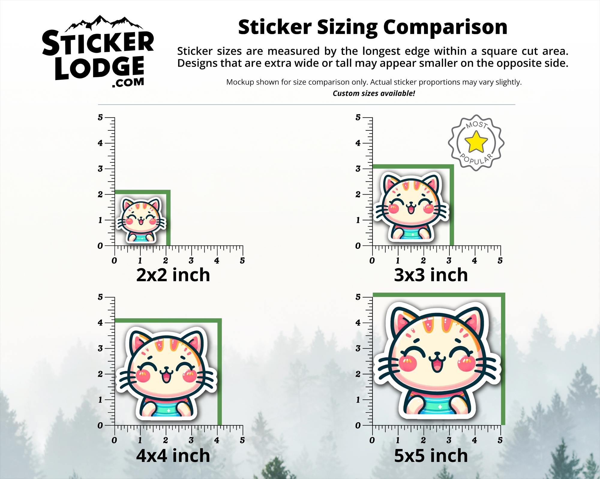 Kawaii Cat Vinyl Sticker: Waterproof Laptop Decal