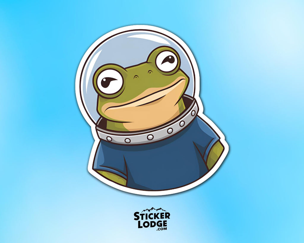 Astronaut Frog Vinyl Sticker