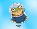 Astronaut Frog Vinyl Sticker