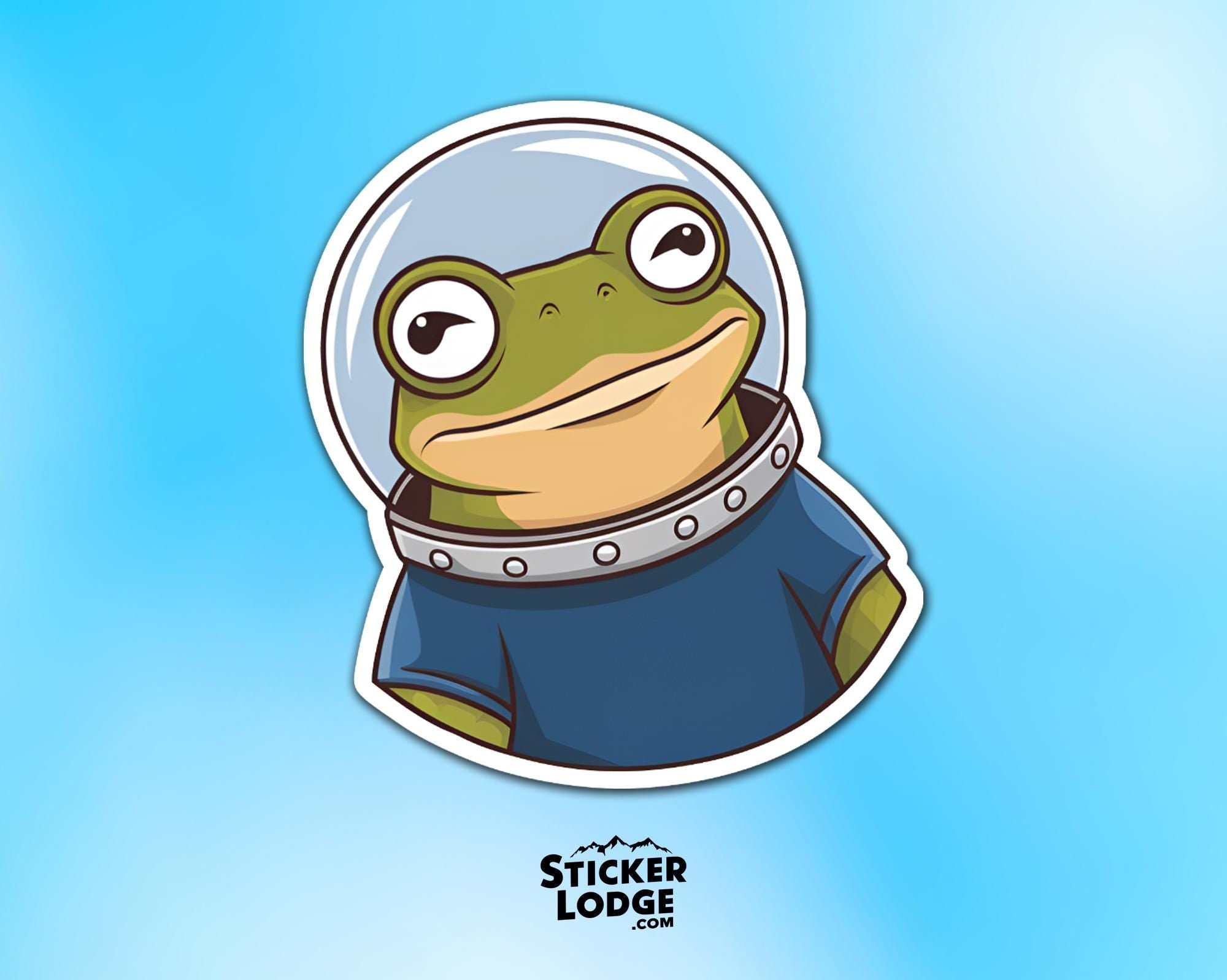 Astronaut Frog Vinyl Sticker