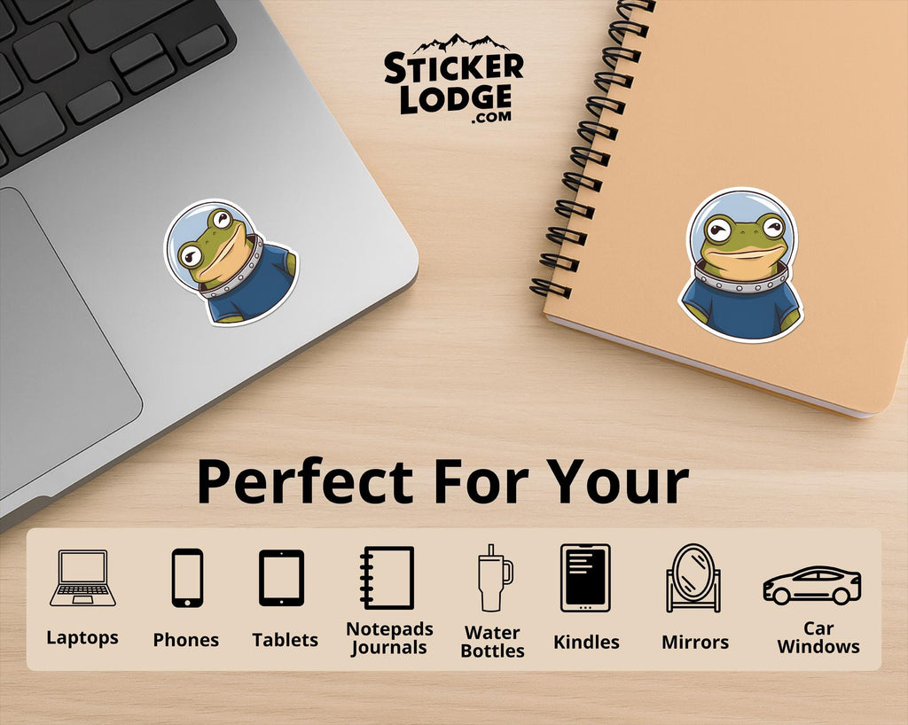 Astronaut Frog Vinyl Sticker