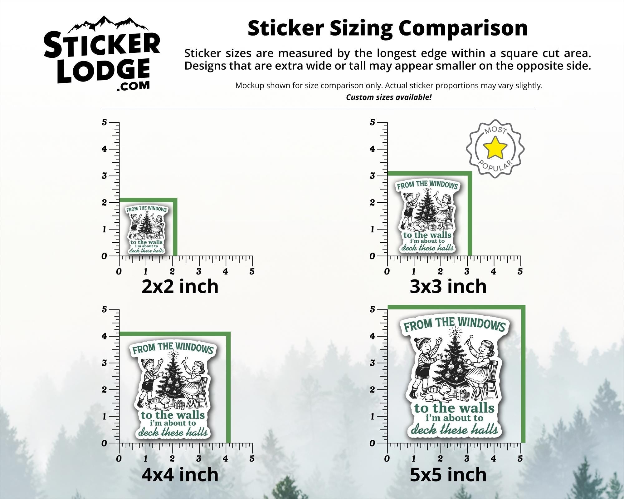Deck The Halls Vinyl Sticker