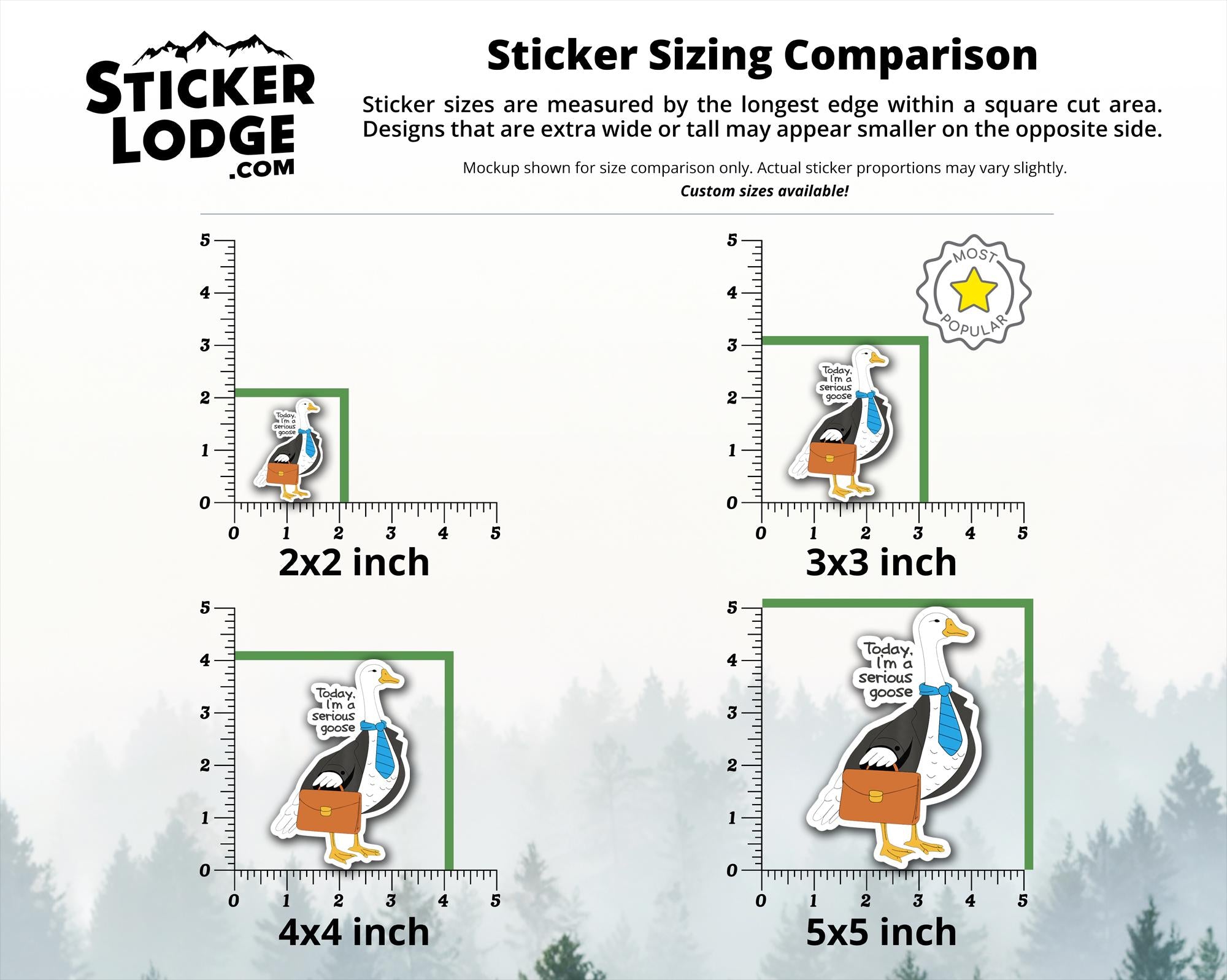 Today I'm a Serious Goose Vinyl Sticker