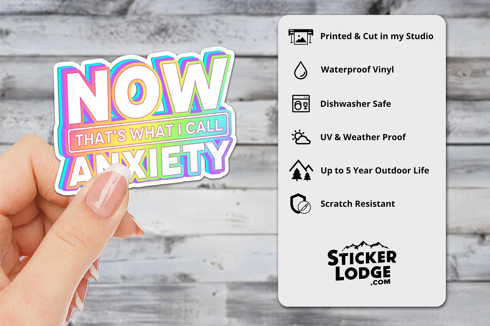 Now Thats What I Call Anxiety Vinyl Sticker