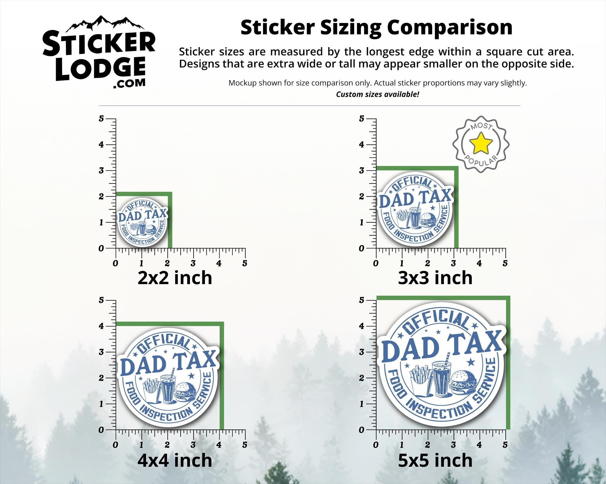 Dad Tax Food Inspection Service Vinyl Sticker