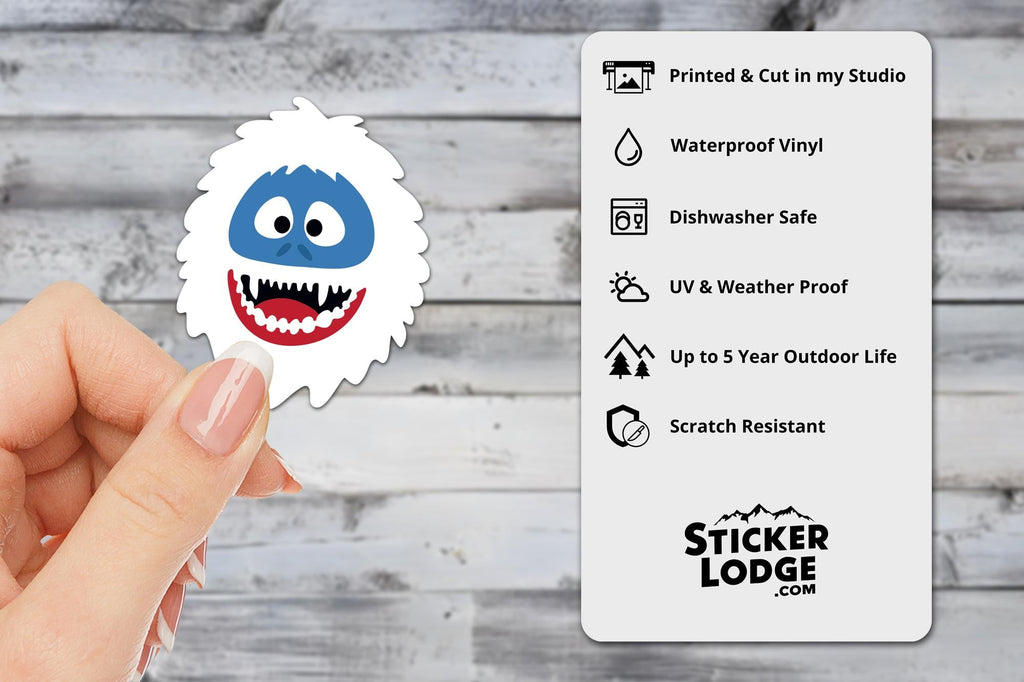 Abominable Snowman Yeti Vinyl Sticker