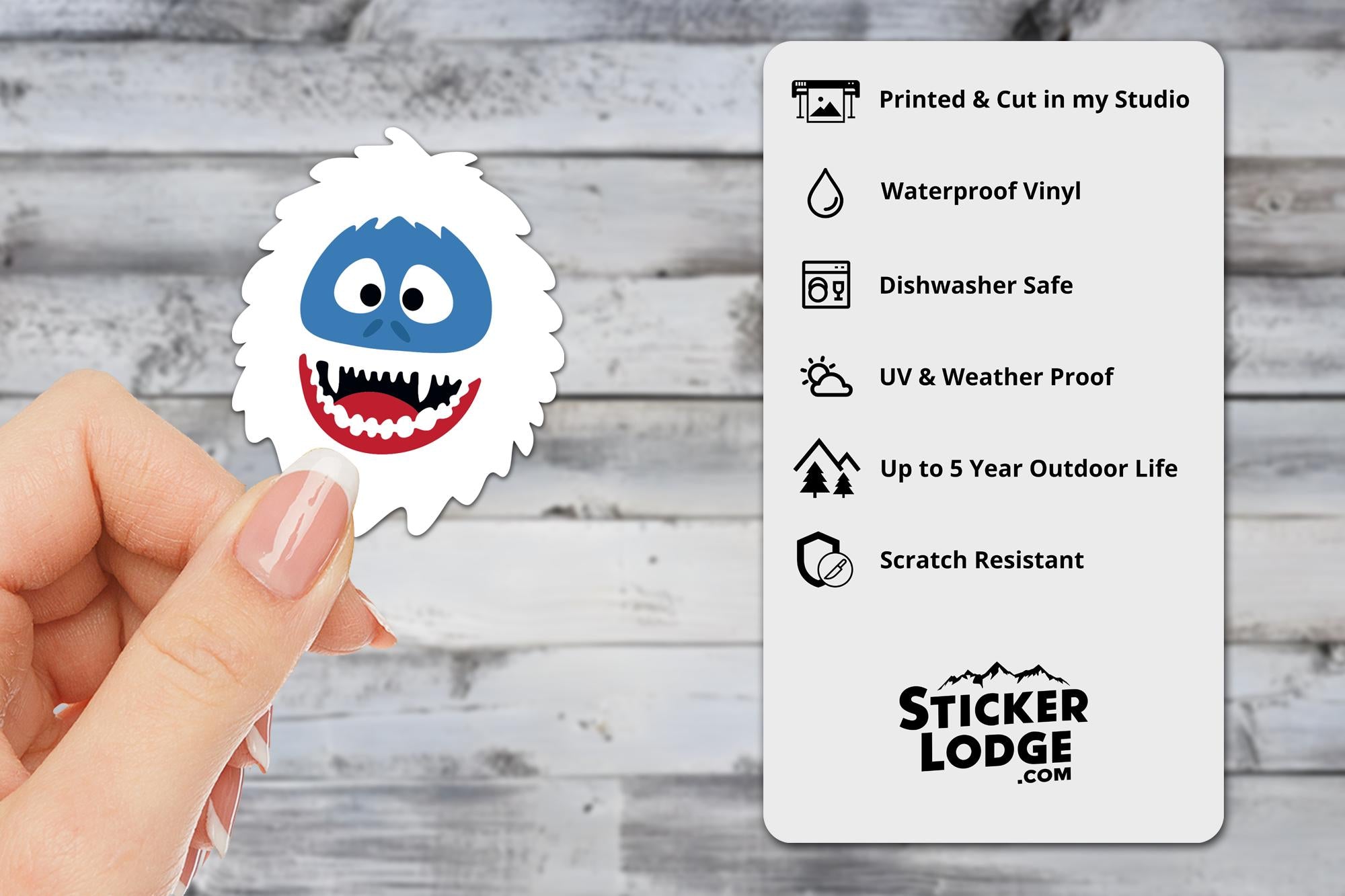 Abominable Snowman Yeti Vinyl Sticker