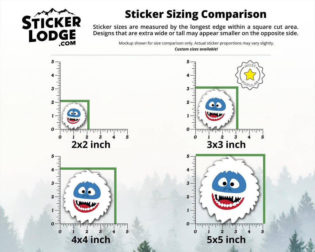 Abominable Snowman Yeti Vinyl Sticker